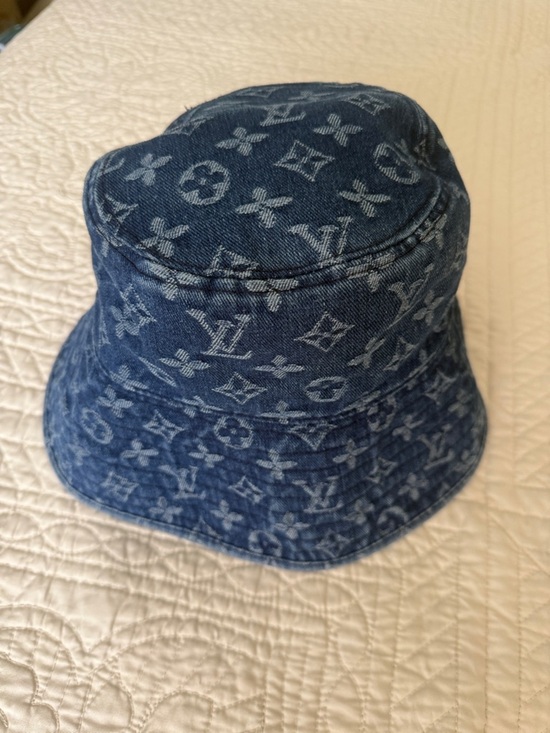Louis Vuitton Denim Monogram Bucket Hat in Indigo main image 6